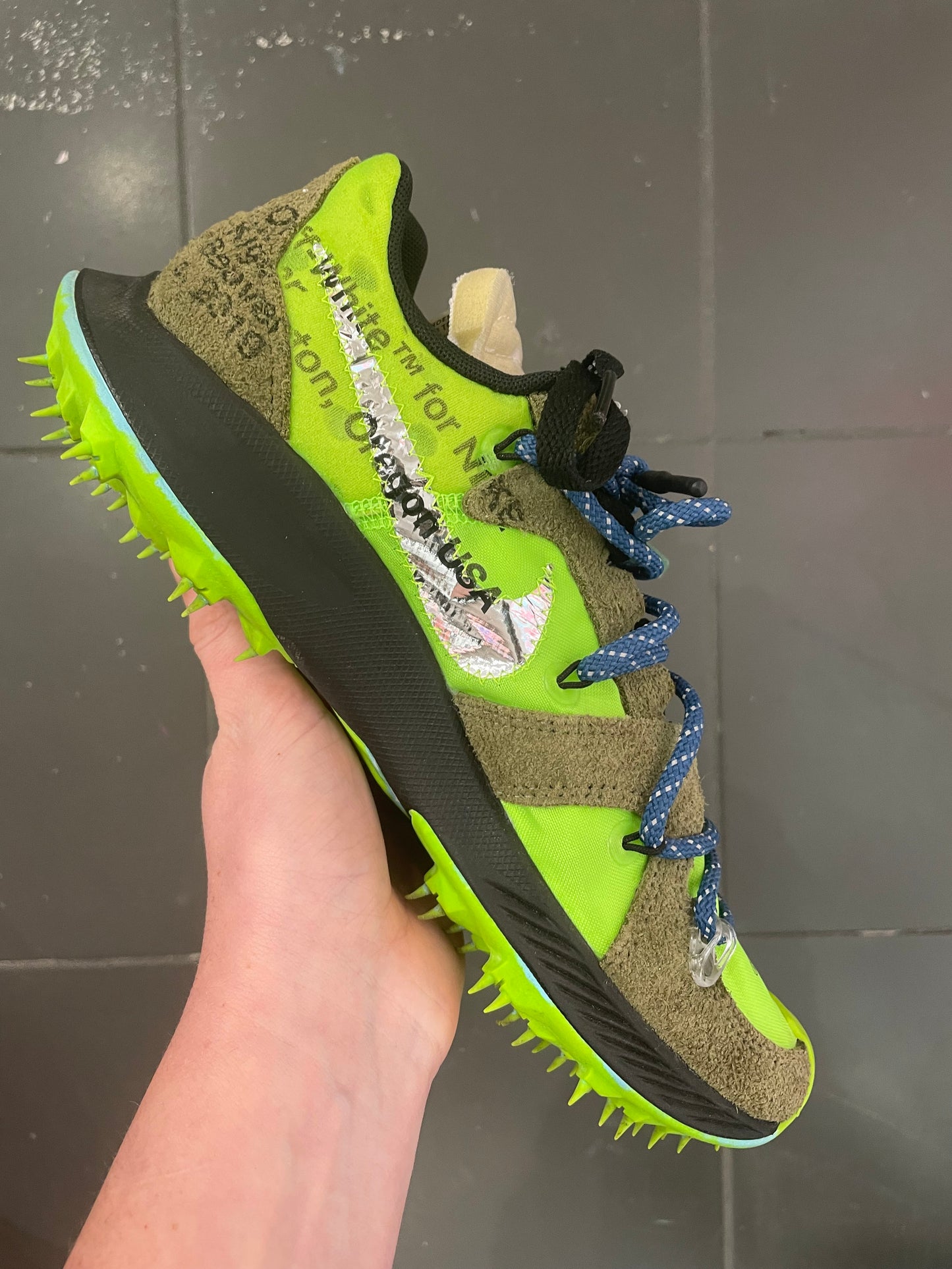 Nike Zoom Terra Kiger Off-White Green size 39